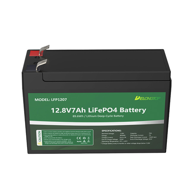 Deep Cycle Rechargeable Lithium Ion Lifepo4 12v 7ah Lithium Battery