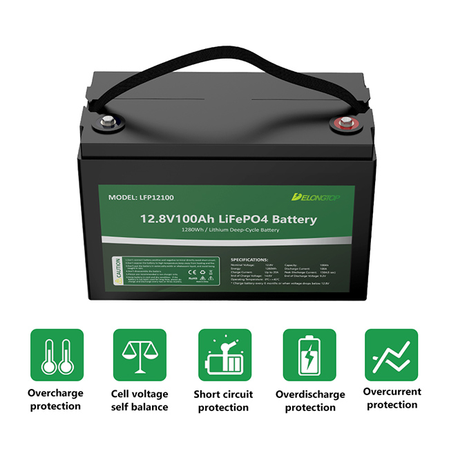 12V 100AH Rechargeable Lifepo4 Lithium Iron Phosphate Battery For Fish Finder